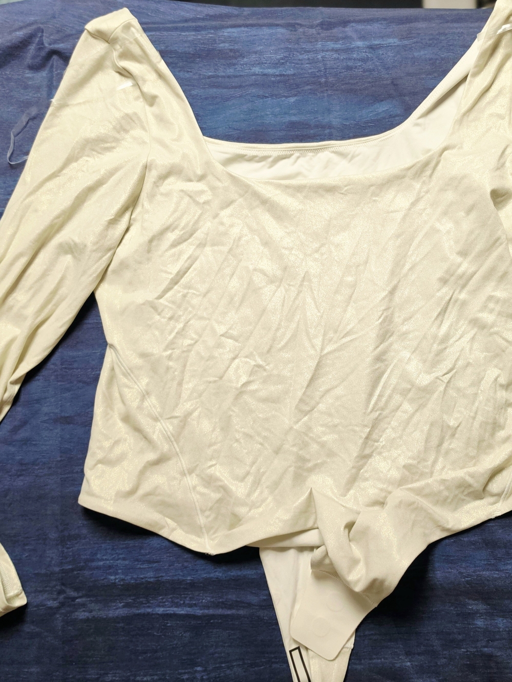 lululemon athletica Cream Scoop-Neck Long-Sleeve Bodysuit